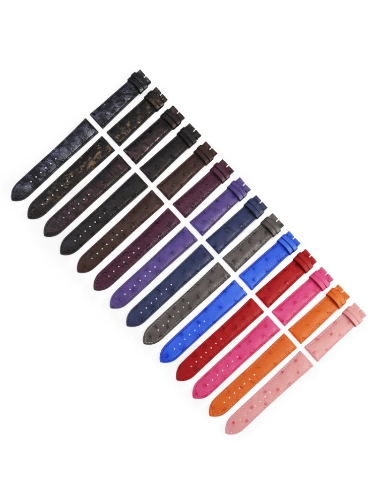 Ostrich leather watch strap