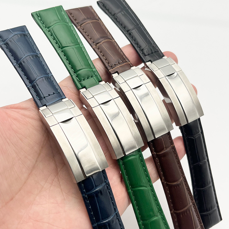 Bamboo Leather Watch Band For Rolex