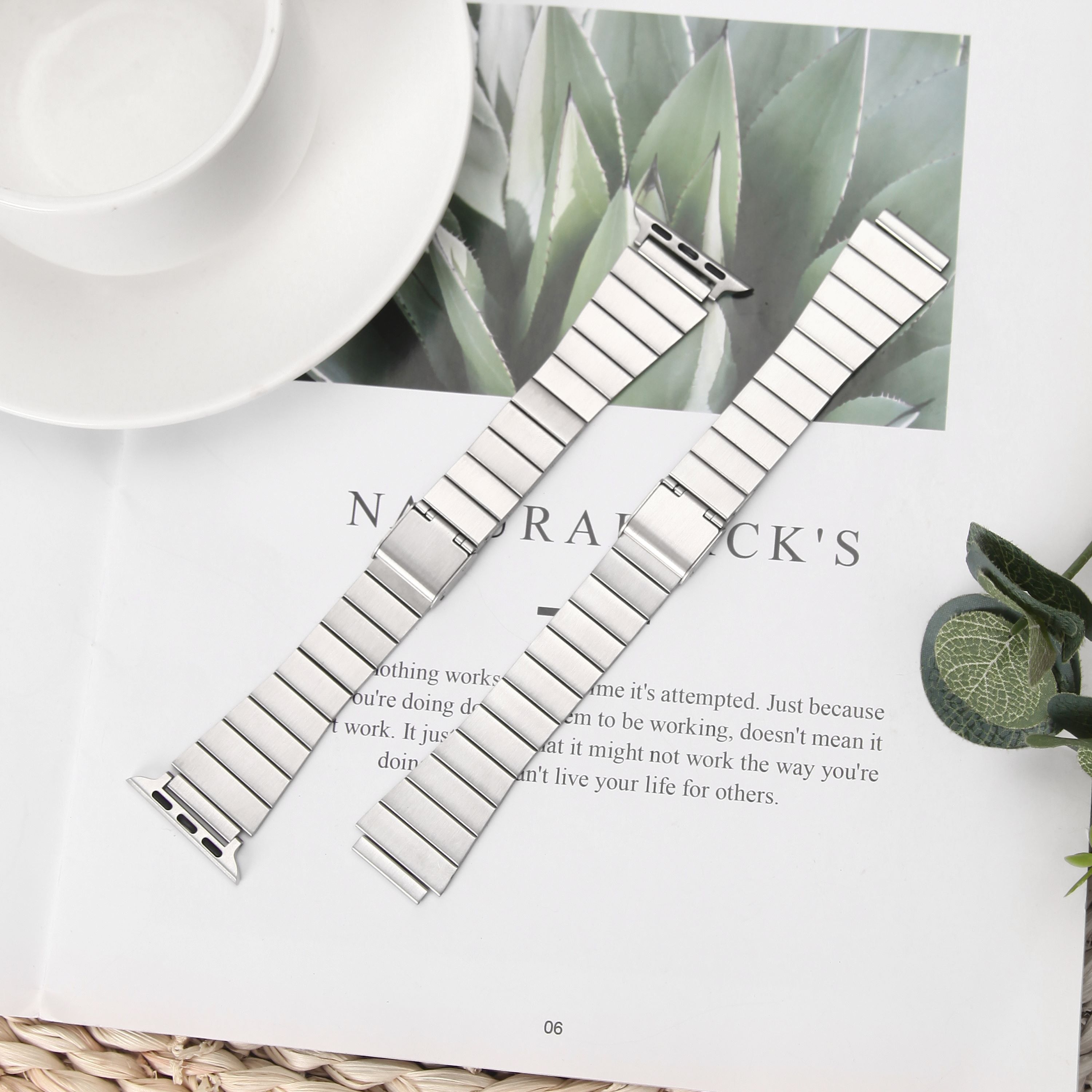 Steel watch strap