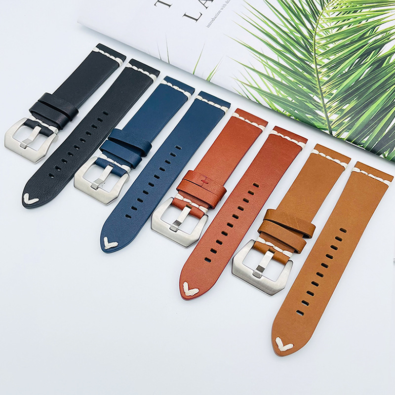 Leather watch band