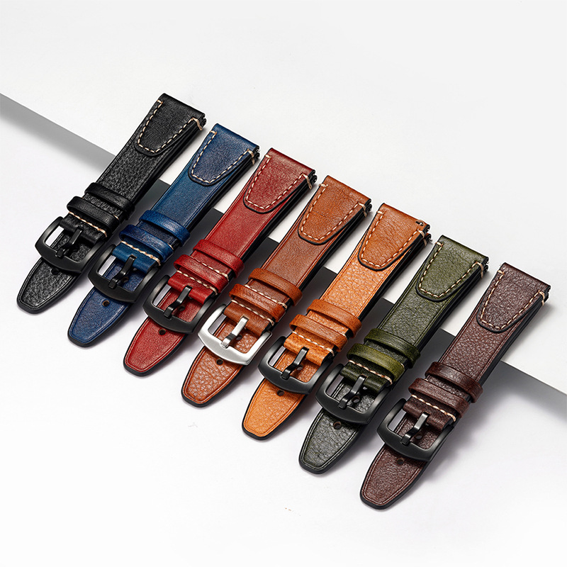 Handmade vintage leather watch band