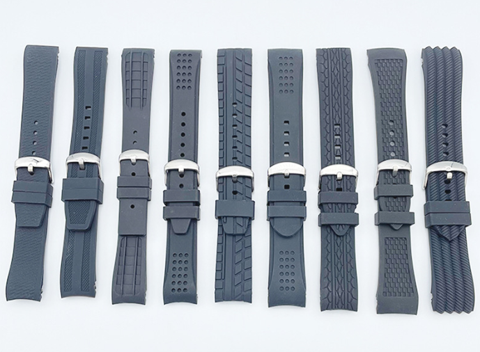 Waterproof silicone watch band